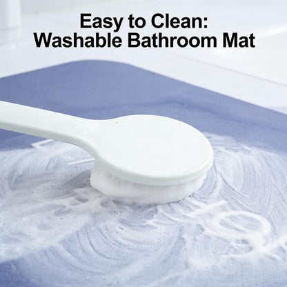 3 Piece Anti-Slip Bathroom Mat Set - Quick Drying U-Shaped Toilet & Floor Mats